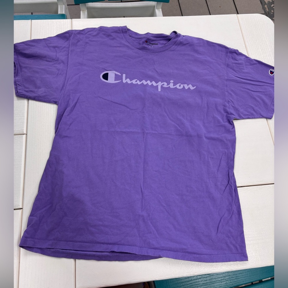 Men/Women Purple Champion Short Sleeve T-Shirt